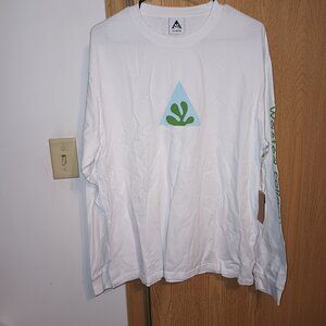 NEW Wasted Collective Graphic Long Sleeve Shirt White XL